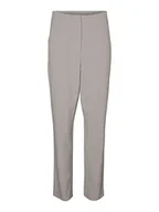 Spodnie damskie - VERO MODA Vmkiraloa Hr Tapered Solid Pant spodnie damskie, jasnoszary melanżowy, 42W / 32L - miniaturka - grafika 1