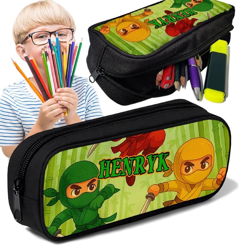 Piórnik TUBA + IMIĘ Ninja Wojownicy Personalizowany Szkolny Prezent