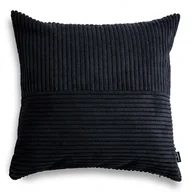 Poduszki dekoracyjne - Cord Slim czarna poduszka dekoracyjna 45x45 - miniaturka - grafika 1