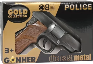 Gonher 125 1 Gc Metalowy Pistolet Policyjny 8 Nab Puli - Zabawy w naśladowanie dorosłych - miniaturka - grafika 2