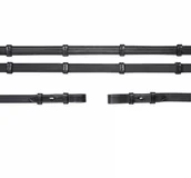 Akcesoria jeździeckie - SCHOCKEMOHLE Wodze skórzano-gumowe zapinane na haczyki - miniaturka - grafika 1