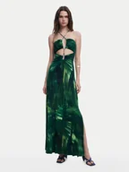 Sukienki - Desigual Sukienka letnia Montpellier 25SWVK55 Zielony Slim Fit - miniaturka - grafika 1