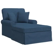 Szezlongi - vidaXL Chaise Lounge z Fartuszkiem Niebieski 91 x 157 x 91 cm tkanina - miniaturka - grafika 1