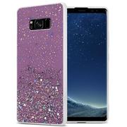 Etui i futerały do telefonów - Pokrowiec Do Samsung Galaxy S8 PLUS Etui w Fiolet z Brokatem Glitter Obudowa Case Cover TPU Cadorabo - miniaturka - grafika 1