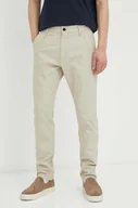 Spodnie męskie - G-Star Raw spodnie męskie kolor beżowy w fasonie chinos - miniaturka - grafika 1