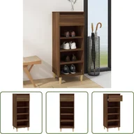 Szafki na buty - The Living Store Szafka na buty brązowy dąb 40x36x105 cm materiał drewnopochodny - miniaturka - grafika 1