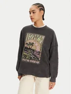 Bluzy damskie - Roxy Bluza ERJKT04276 Szary Relaxed Fit - miniaturka - grafika 1