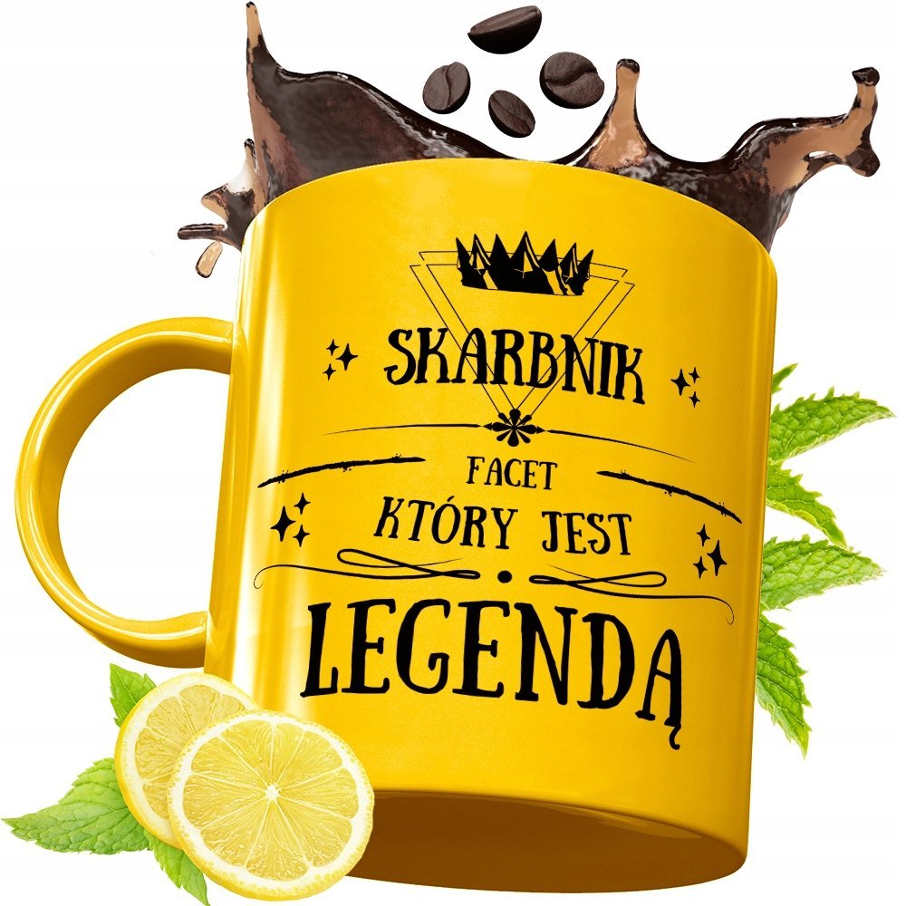 Złoty Kubek Premium Dla Skarbnika Prezent z Nadrukiem ze Zdjęciem + Opakowanie na prezent (wzór 02)