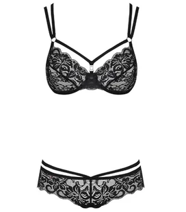 Obsessive BIELIZNA-860-SET-1 KOMPLET 2-CZĘŚCIOWY CZARNY L/XL - Komplety bielizny - miniaturka - grafika 1