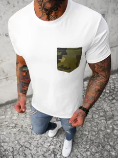 T-Shirt męski biały OZONEE JS/8T85/2Z - Ozonee - Koszulki męskie - miniaturka - grafika 1