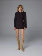 Kozaki damskie - Reserved - Kozaki ze skóry naturalnej - beżowy - miniaturka - grafika 1