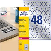 Etykiety do drukarek - Avery Zweckform Zweckform znamionowe A4 30 mm srebrne (L6129-20) - miniaturka - grafika 1