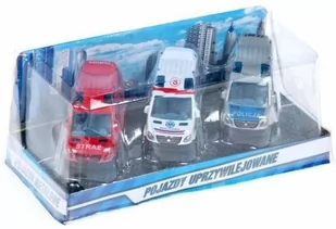 Hipo Auto mini van uprzywilejowany 8cm.metal.3szt pod kloszem - Samochody i pojazdy dla dzieci - miniaturka - grafika 1