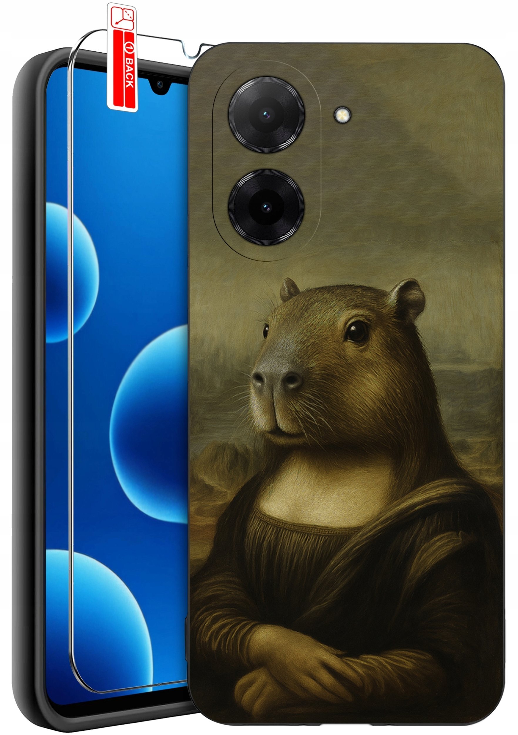 ETUI do Xiaomi Redmi A5 WZORY SILIKONOWE MATT CASE + SZKŁO 9H