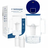 Dzbanki filtrujące - Szklany dzbanek filtrujący Wessper FutureFlow Aquaclassic + 3x Filtr Wkład - miniaturka - grafika 1