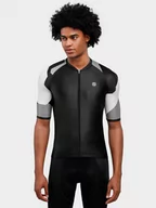 Koszulki sportowe męskie - Siroko Koszulka kolarska "M2 Yorkshire" w kolorze czarno-szaro-białym - miniaturka - grafika 1