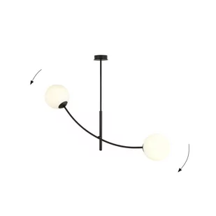 Emibig HUNTER 2 BLACK/OPAL1102/2 lampa sufitowa żyrandol nowoczesny 1102/2 - Lampy sufitowe - miniaturka - grafika 3