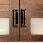 Zawiasy, okucia i inne akcesoria - 2szt. uchwytów i gałek do szuflad szafek kuchennych, uchwytów do szuflad w szafkach meblowych do sypialni (6285-Pitch 32, czarny) - miniaturka - grafika 1