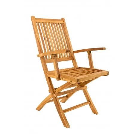 TAMAN LEVERTON FSC® - rozkładany fotel ogrodowy z drewna tekowego - druga jakosc (N365)