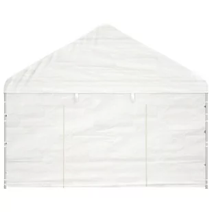 Namiot ogrodowy z dachem, biały, 4,08x2,23x3,22 m, polietylen Lumarko! - Altany ogrodowe - miniaturka - grafika 3