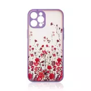 Etui i futerały do telefonów - Design Case etui do iPhone 12 Pro Max pokrowiec w kwiaty fioletowy - miniaturka - grafika 1