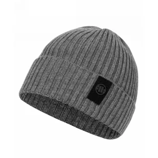 Czapka zimowa Pit Bull Velcro Logo - Grafitowa - Odzież taktyczna i umundurowanie - miniaturka - grafika 1