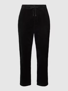 Spodnie męskie - Spodnie o kroju tapered cropped ze sztruksu model ‘LINUS’ - grafika 1