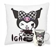 Gadżety dla niej i dla niego - ZESTAW PODUSZKA + KUBEK Prezent KUROMI HELLO KITTY BAJKA + IMIĘ 18 - miniaturka - grafika 1