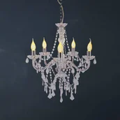 Lampy sufitowe - Näve Żyrandol Cecilia, chrom, żelazo/akryl, Ø 52 cm, 5-punktowa. - miniaturka - grafika 1