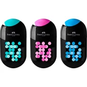 Temperówki - Temperówka podwójna z gumką, mix wzorów - miniaturka - grafika 1