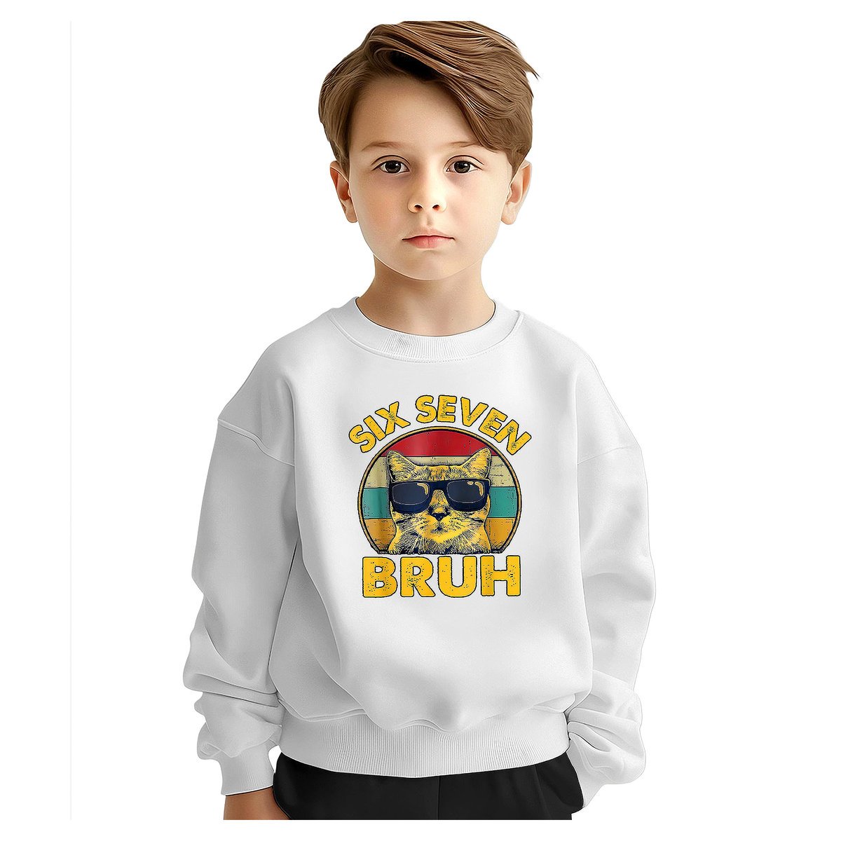 BLUZA DZIECIĘCA 67 SIX SEVEN VIRAL KOT 104 DLA CHŁOPCA DZIEWCZYNKI