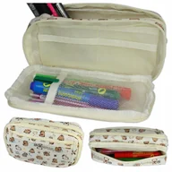 Piórniki - Piórnik Szkolny Rozkładany Dwukomorowy na Zamek KAPIBARA CAPYBARA Saszetka - miniaturka - grafika 1