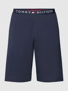 Spodnie sportowe męskie - Szorty z dzianiny dresowej z elastycznym pasem z logo model ‘JERSEY SHORT’ - grafika 1