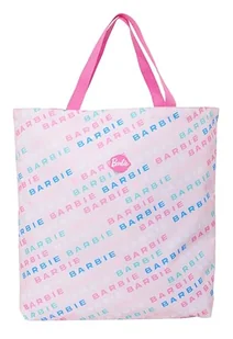 Safta BARBIE LOGOMANIA - Torba na zakupy, torba damska, torba na zakupy, wygodna i wszechstronna, jakość i wytrzymałość, 50 x 10 x 45 cm, kolor różowo-różowy, Kolor różowy, Estándar, Casual - Torebki damskie - miniaturka - grafika 1