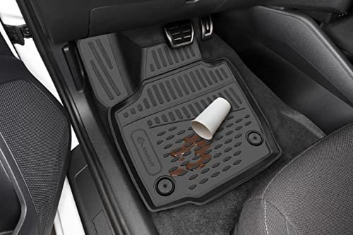 Element Dokładnie dopasowane dywaniki gumowe premium 3D pasujące do KIA Carnival at, 2005->, 4-częściowy