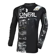 Koszulki rowerowe - Oneal Element Attack młodzieżowa koszulka motocrossowa, czarno-biały, 13-14 Lat - miniaturka - grafika 1