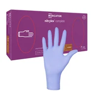 Rękawiczki jednorazowe - Rękawiczki nitrylowe XL fioletowe Mercator Nitrylex Complete 100sztuk - miniaturka - grafika 1