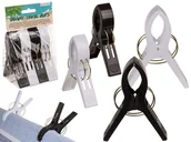 Dekoracje domu - Zestaw 4 klipsów XL do ręczników plażowych – czarne-białe - miniaturka - grafika 1