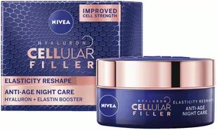 Krem do twarzy Nivea Filler Hyaluronic &amp; Folic Night Cream 50 ml (4005900966292) - Kremy do twarzy - miniaturka - grafika 1