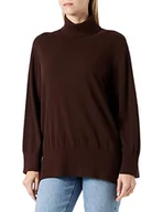 Swetry damskie - ICHI Sweter damski IHKAVA LS9, 1909151/Coffee Bean Melange, XXL - miniaturka - grafika 1