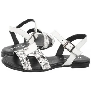 Sandały Białe 24632 (NE388-a) Nessi - Sandały damskie - miniaturka - grafika 1