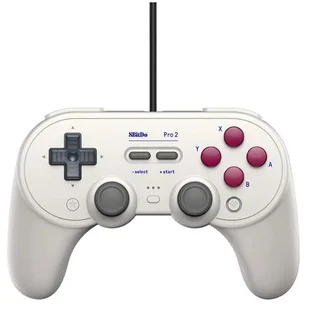 8BitDo Pro 2 do Nintendo Switch, PC - przewodowy - biały - Kontrolery gier na PC - miniaturka - grafika 1