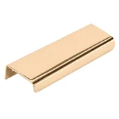 Zawiasy, okucia i inne akcesoria - Uchwyt meblowy krawędziowy Lip 120 Mosiężny Polerowany Nielakierowany - miniaturka - grafika 1