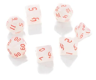 Kostki RPG Mroczny Czerwony Zestaw 7 Przezroczystych Kości - Gry planszowe - miniaturka - grafika 1