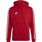 Bluzy męskie - Bluza męska adidas Tiro 23 League Sweat Hoodie czerwono-biała HS3600 XL - miniaturka - grafika 1