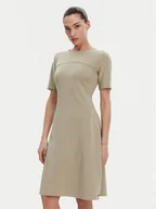 Sukienki - Calvin Klein Sukienka codzienna K20K208151 Beżowy Regular Fit - miniaturka - grafika 1