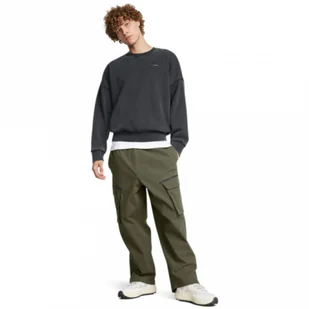 Męska bluza dresowa nierozpinana bez kaptura Under Armour UA Icon Hwt Flc Wash Os Crew - szara - UNDER ARMOUR - Bluzy sportowe męskie - miniaturka - grafika 1