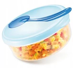 Tescoma Miska podróżna PAPU PAPI z łyżeczką, niebieski - Lunch boxy - miniaturka - grafika 1