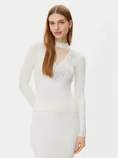 Guess Sweter W5RR15 Z2Y50 Écru Regular Fit - Swetry damskie - miniaturka - grafika 1