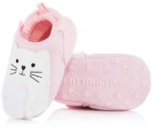 Buty dla dziewczynek - Buciki Niemowlęce Dla Dziewczynki, Paputki R.17/18 - miniaturka - grafika 1